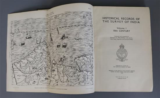 Phillimore, R.H. - Historical Records of the Survey of India, vol 1 - 18th century, 1st edition,